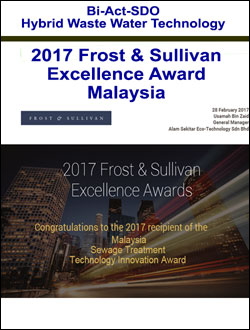 2017 Frost & Sullivan - Malaysia Sewage Treatment Technology Innovation Award